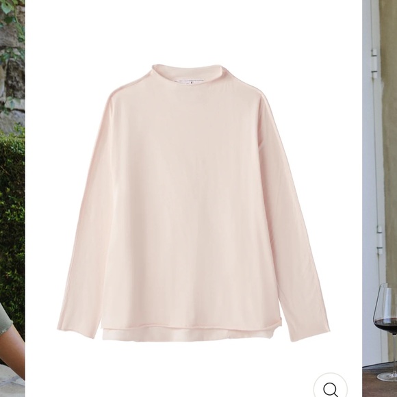 Frank & Eileen Tee Lab Long Sleeve Funnel Neck Tee Ballet Slipper size Small - Picture 3 of 12